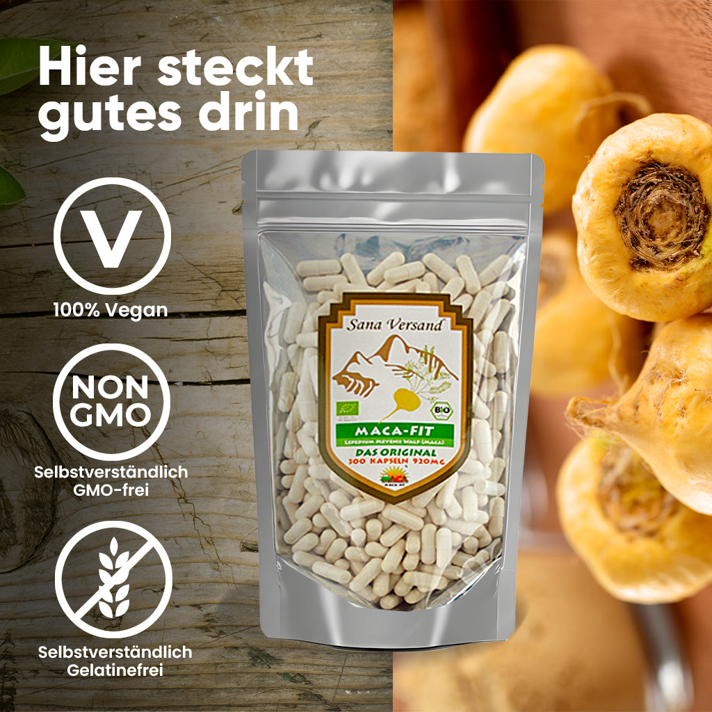 Maca Kapseln 300 Gelb - Sana-Versand