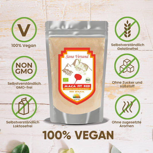 Rotes Maca Pulver