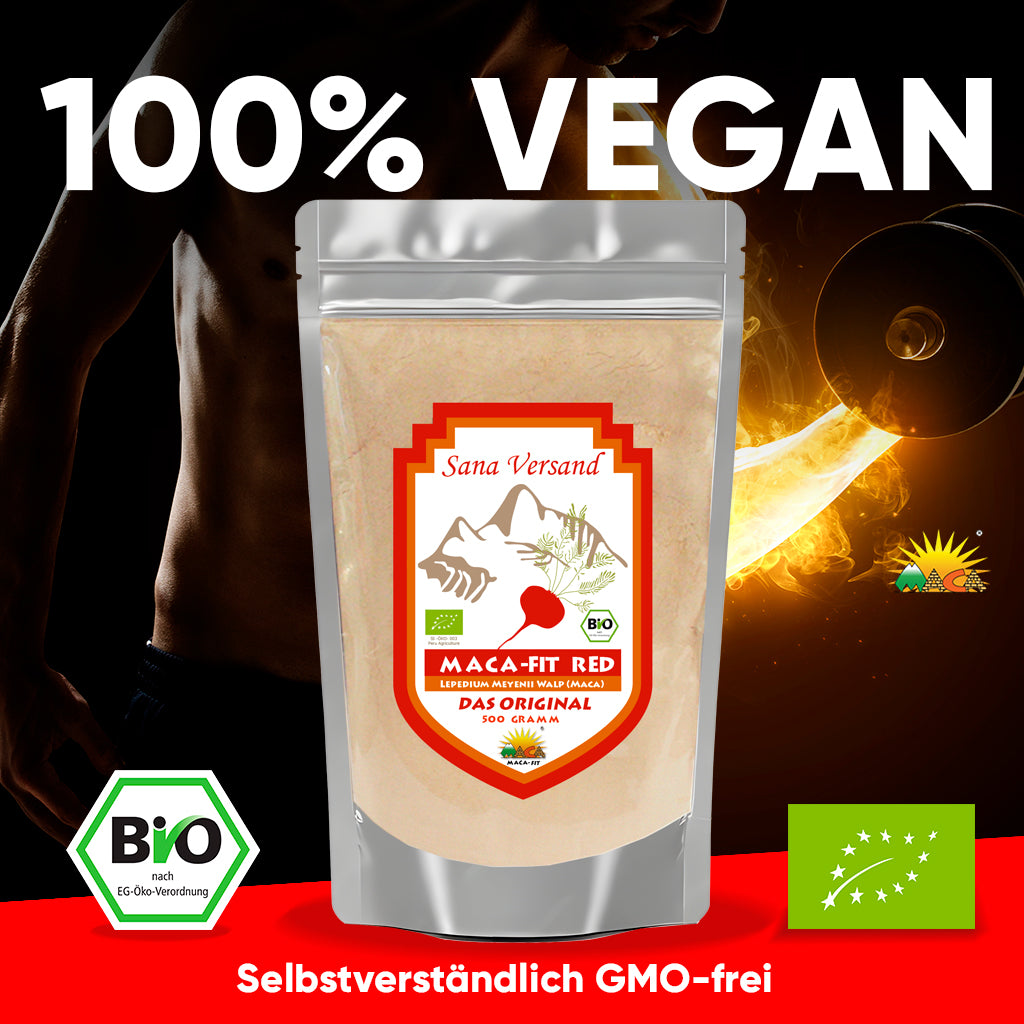 Maca Rot Pulver 500g