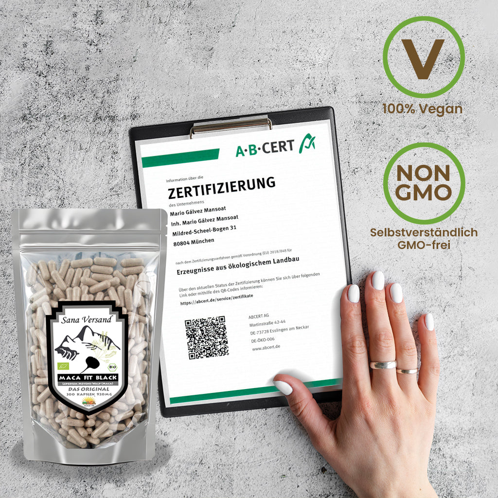 Maca Kapseln 300 Schwarz - Sana-Versand